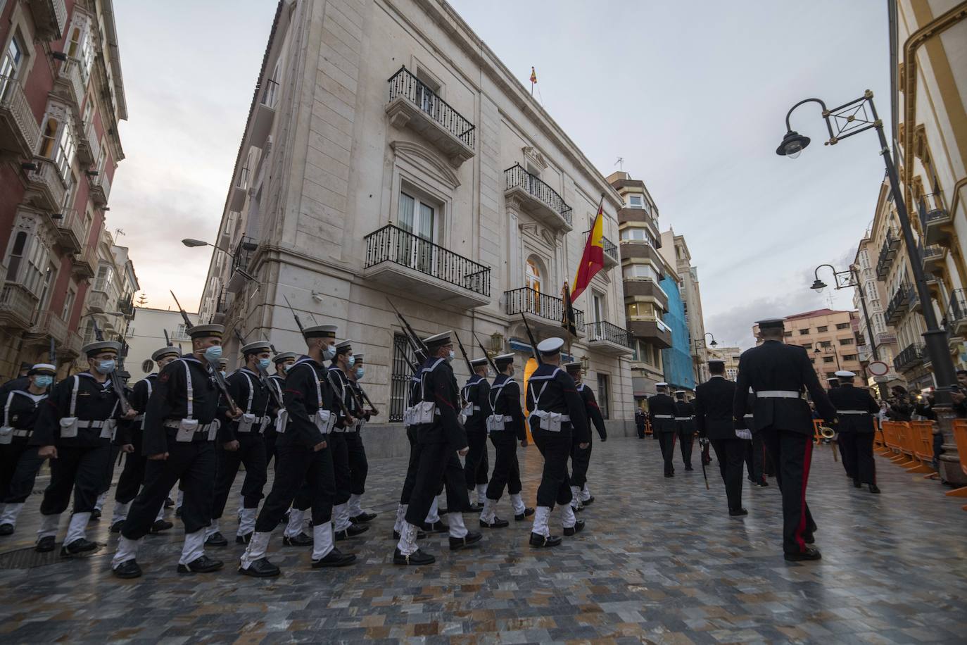 Fotos: Primer arriado de Bandera del año en Capitanía General de Cartagena
