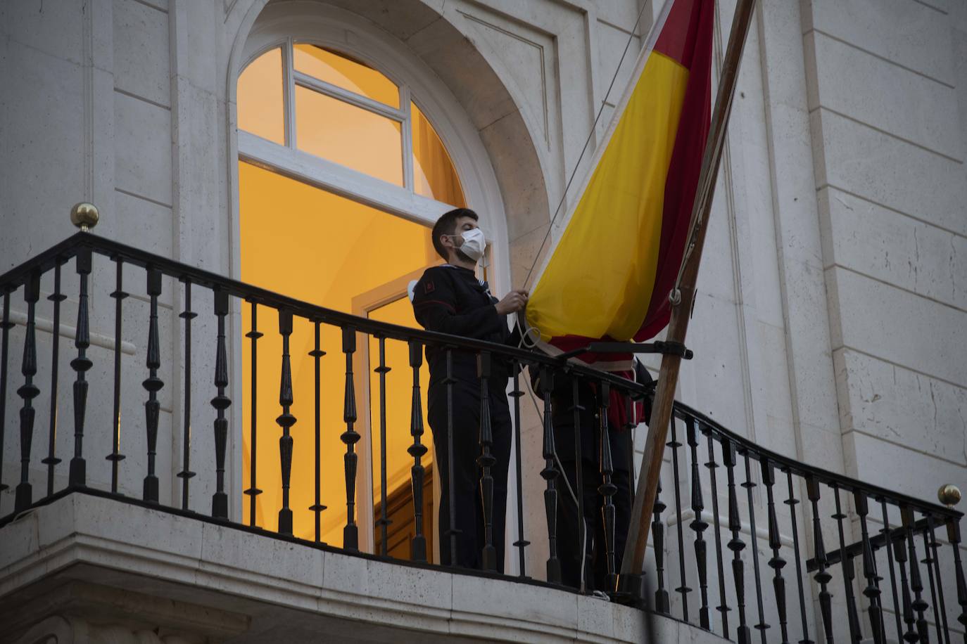 Fotos: Primer arriado de Bandera del año en Capitanía General de Cartagena