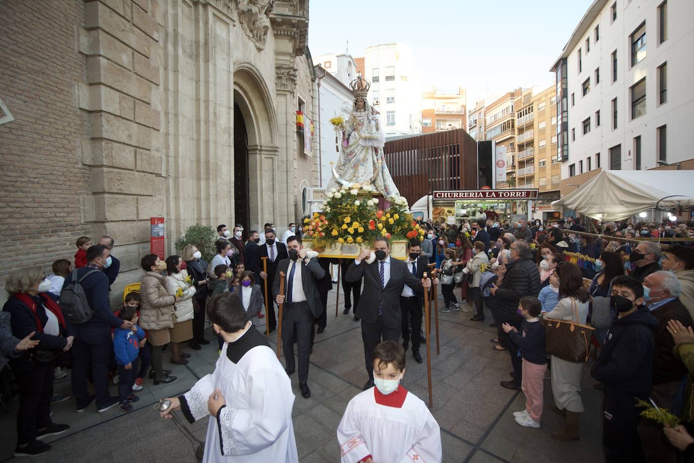 Fotos: Procesión en honor a La Candelaria en el barrio murciano de Santa Eulalia
