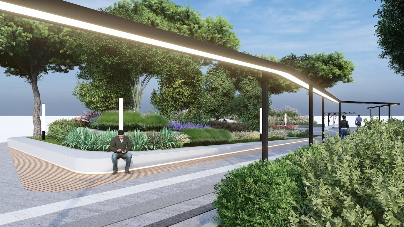 Fotos: Proyecto de peatonalización del bulevar de la Conexión Sur