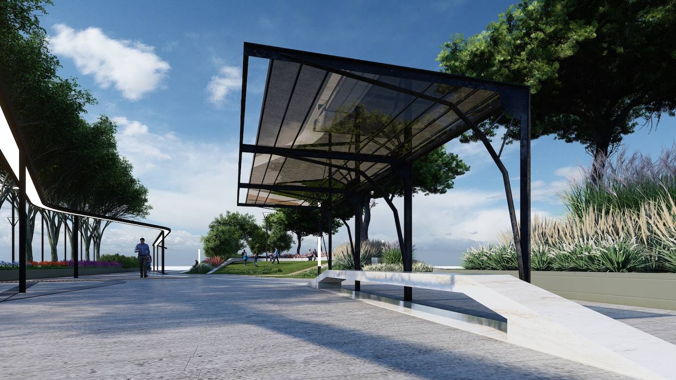 Fotos: Proyecto de peatonalización del bulevar de la Conexión Sur