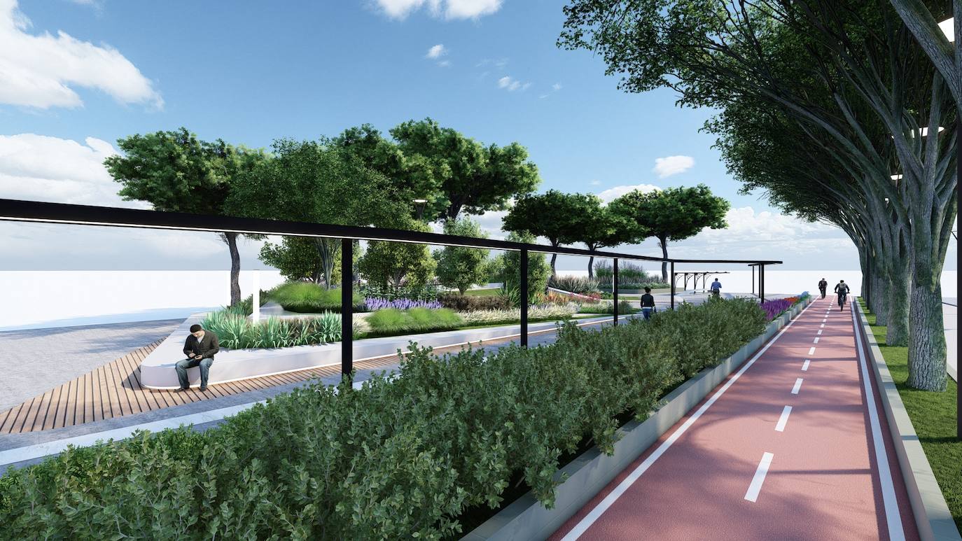 Fotos: Proyecto de peatonalización del bulevar de la Conexión Sur