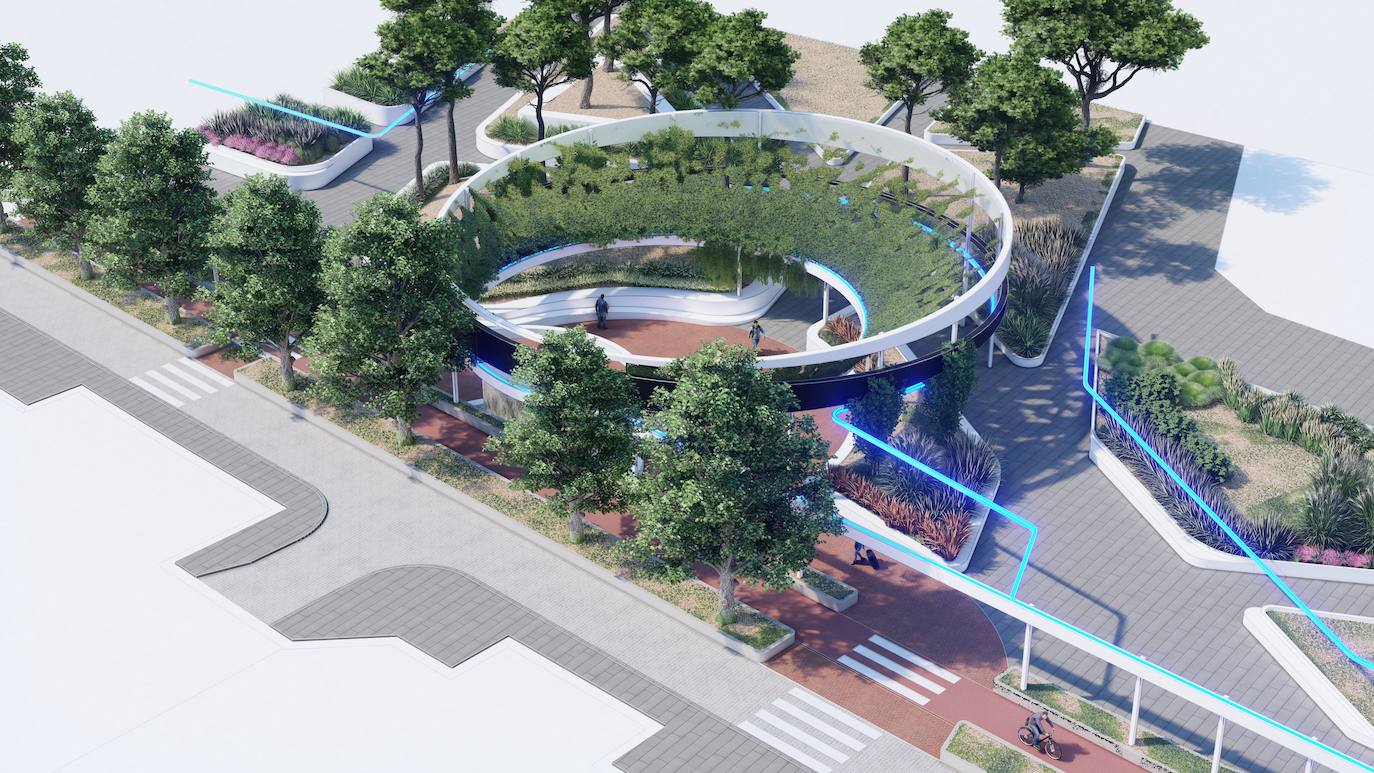 Fotos: Proyecto de peatonalización del bulevar de la Conexión Sur