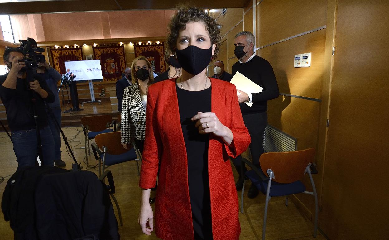 Esther Clavero, el día que dimitió como alcaldesa de Mollina.