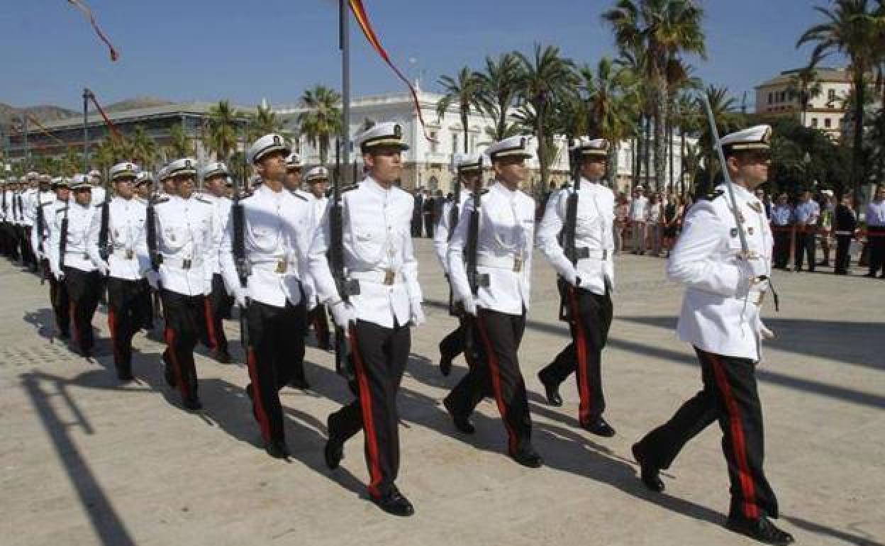 Desfile de la Escuela de Infantería de Marina, en una imagen de archivo.
