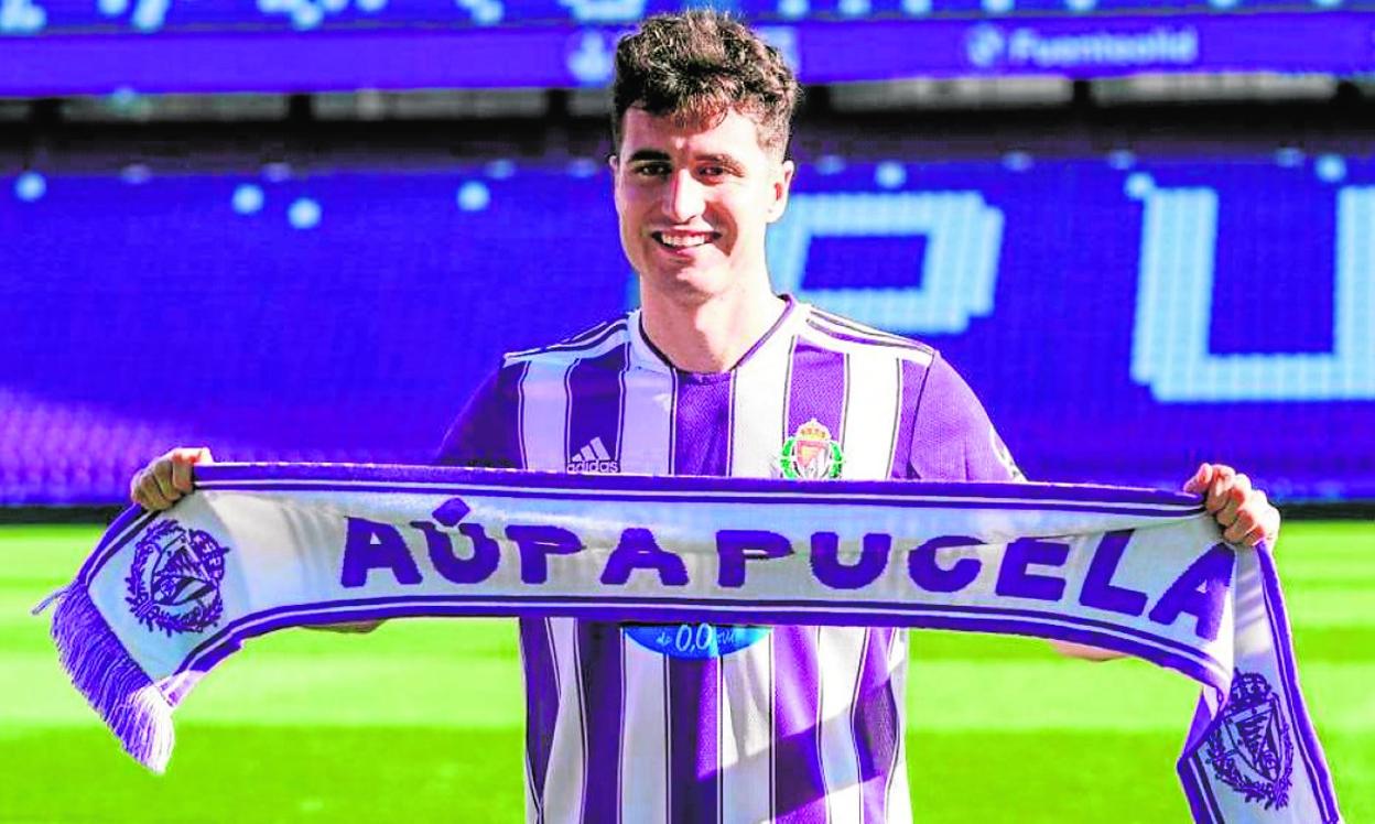 Jon Morcillo, el pasado 3 de enero en su presentación con el Valladolid. 