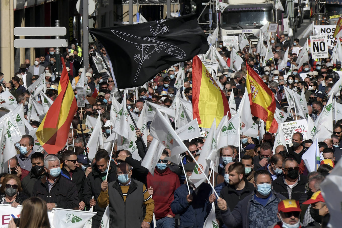 Fotos: Los agricultores salen a la calle en Murcia por la mejora del sector