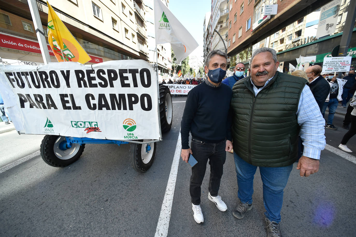 Fotos: Los agricultores salen a la calle en Murcia por la mejora del sector