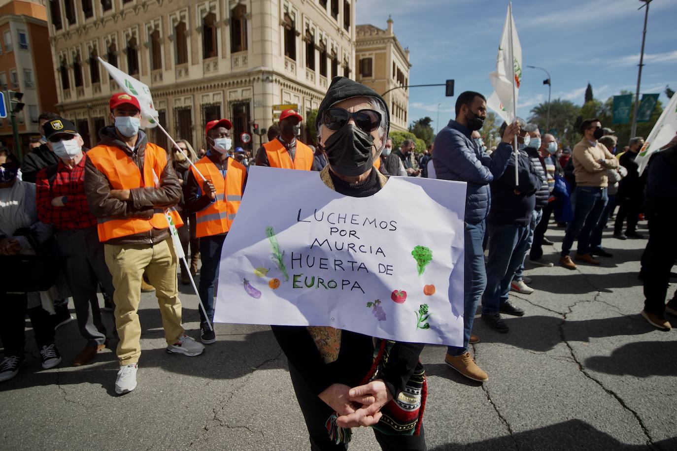 Fotos: Los agricultores salen a la calle en Murcia por la mejora del sector