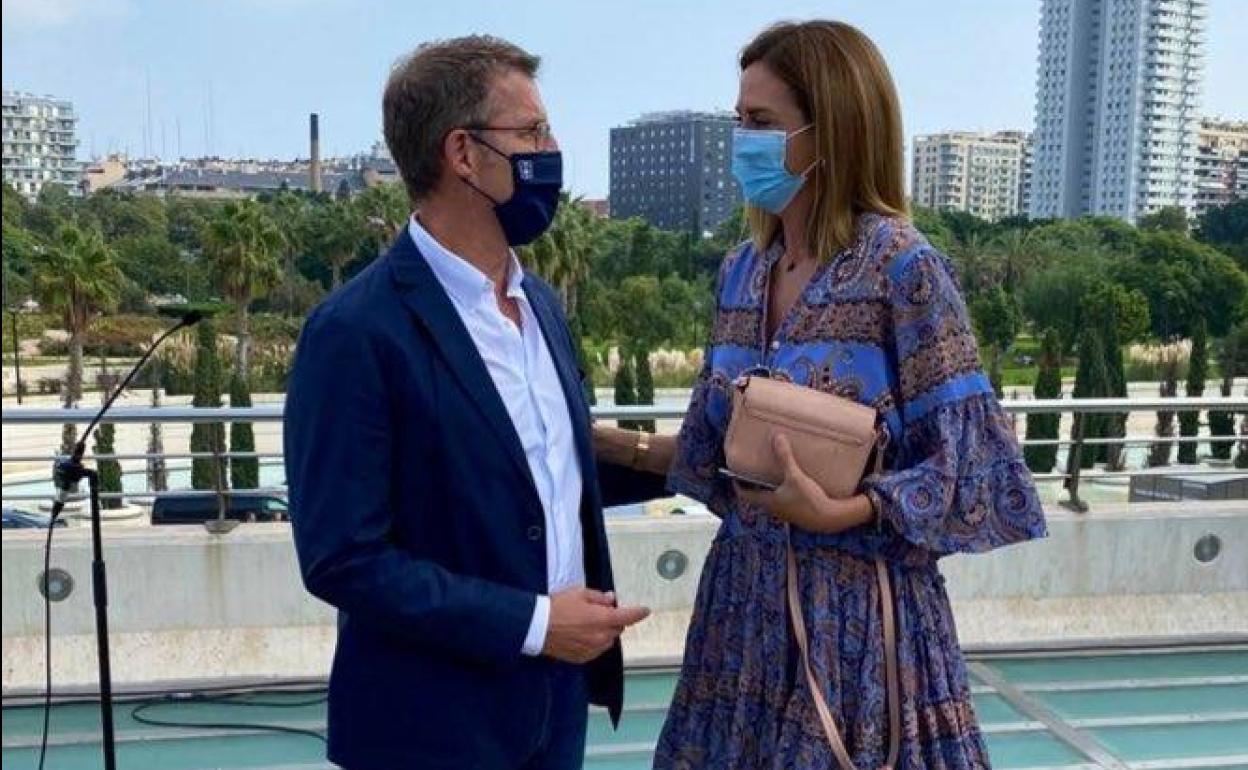 Alberto Núñez Feijóo y Patricia Fernández.