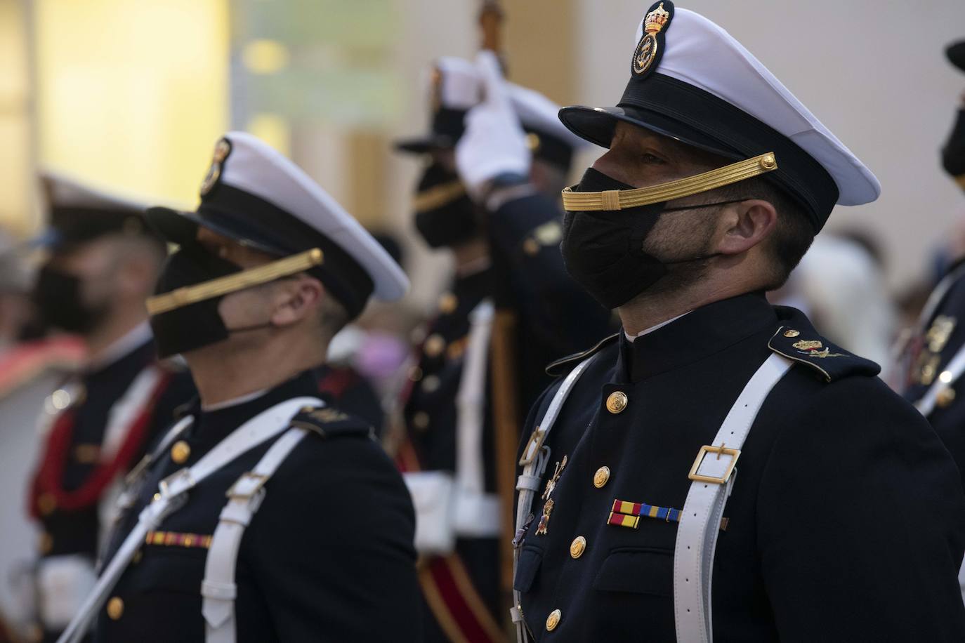 Fotos: Infantería de Marina anticipa la Semana Santa en Cartagena con su piquete