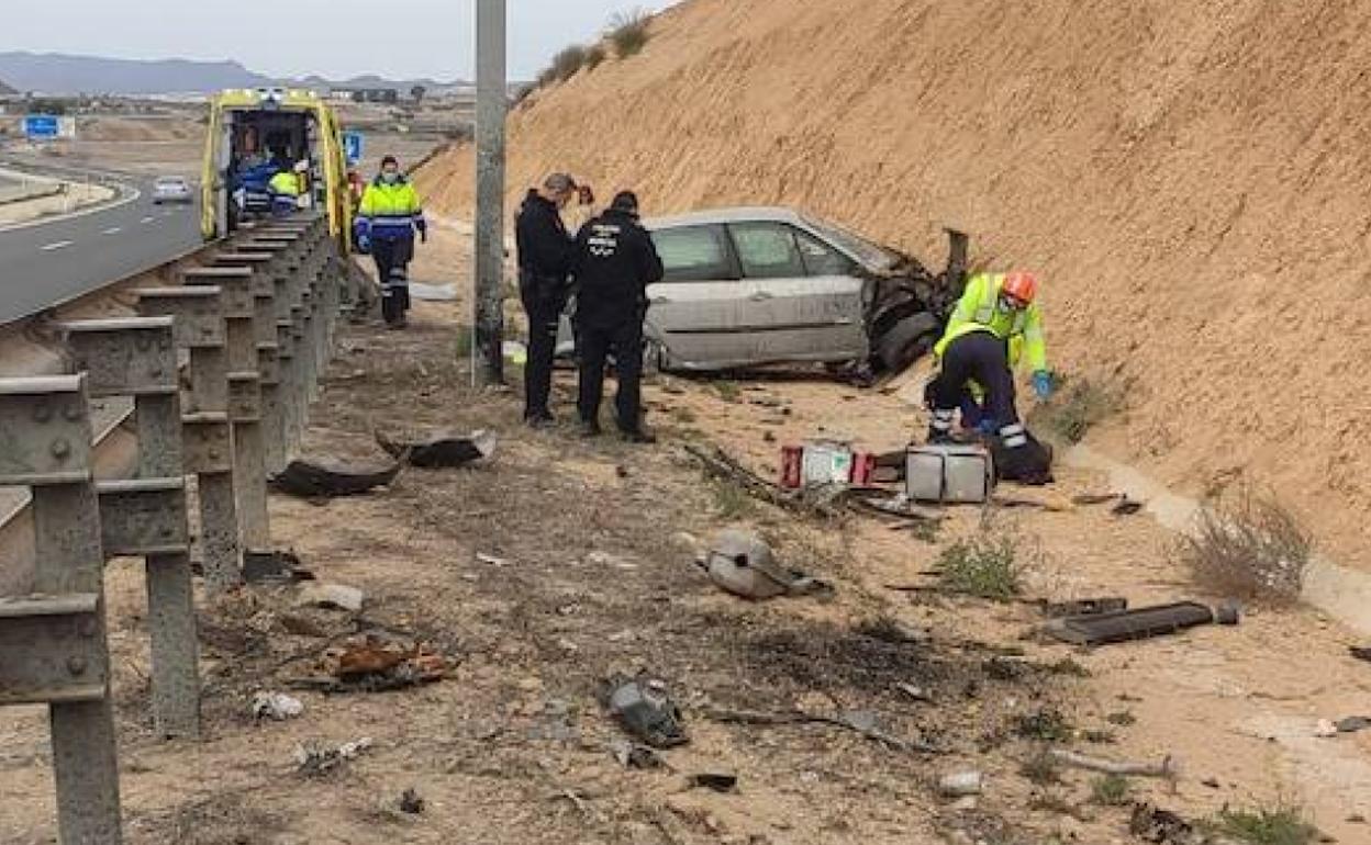 Estado del vehículo tras el accidente.