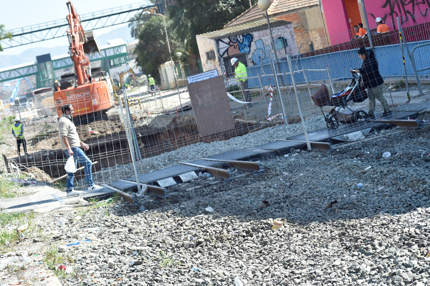 Fotos: Retirada de las vías y de las instalaciones de circulación en Barriomar