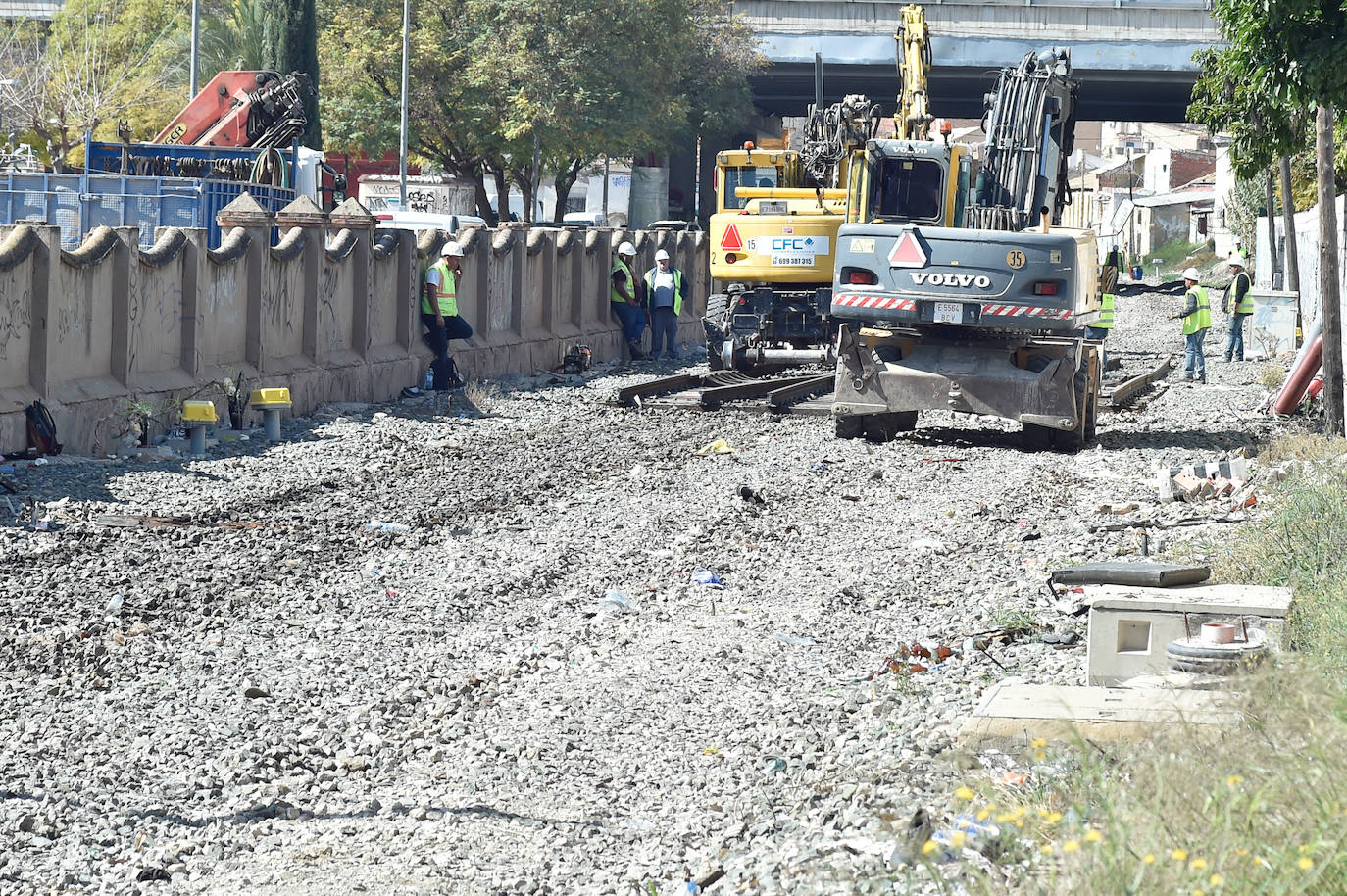 Fotos: Retirada de las vías y de las instalaciones de circulación en Barriomar