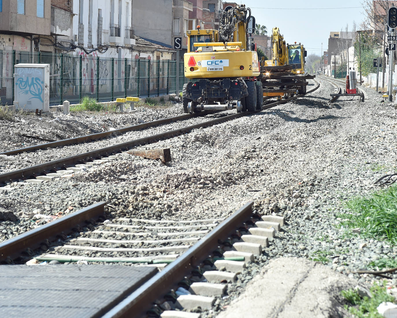 Fotos: Retirada de las vías y de las instalaciones de circulación en Barriomar