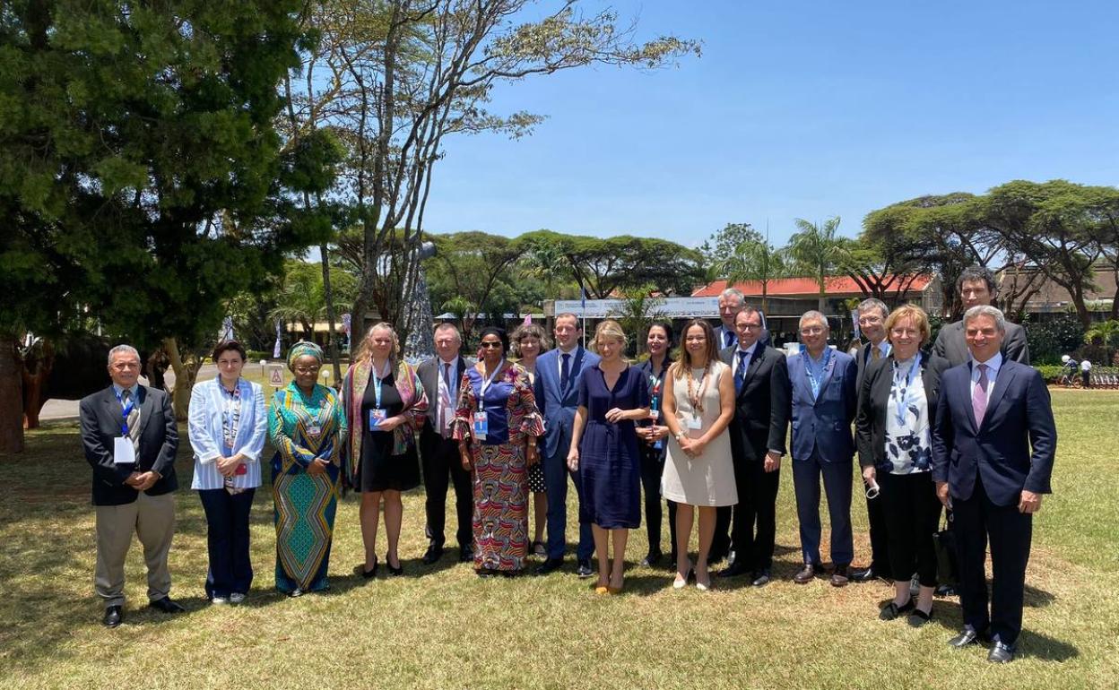 Participantes en la Quinta Sesión de la Asamblea de Naciones Unidas para el Medio Ambiente, la semana pasada en Nairobi. 
