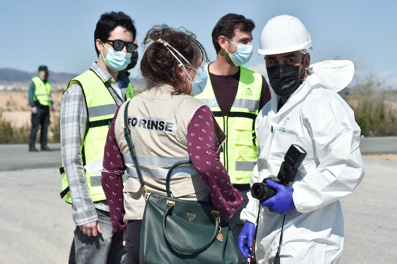 Fotos: Simulacro de accidente aéreo en Corvera para coordinar los servicios implicados en la emergencia