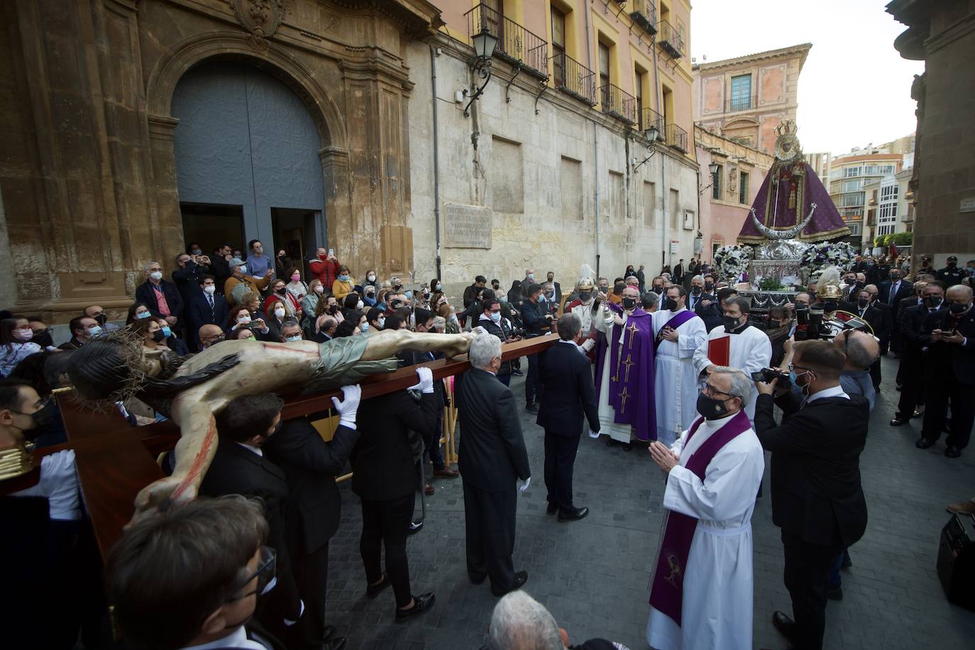 Fotos: Una procesión para la historia de Murcia el día en que la Morenica no pudo bajar del santuario