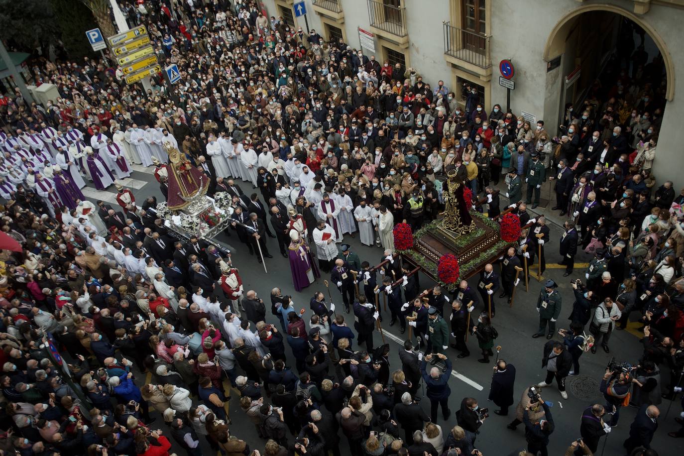 Fotos: Una procesión para la historia de Murcia el día en que la Morenica no pudo bajar del santuario