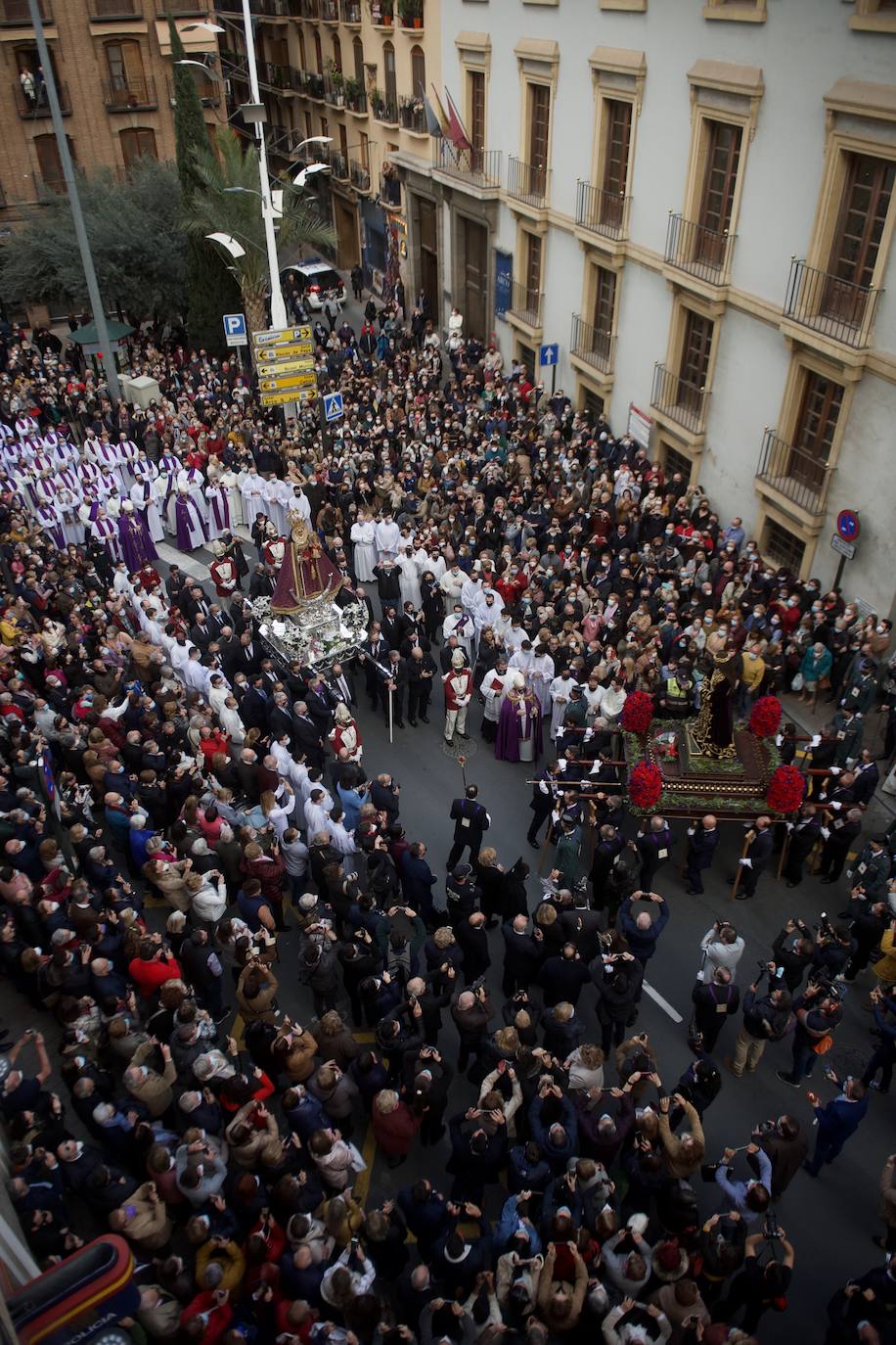 Fotos: Una procesión para la historia de Murcia el día en que la Morenica no pudo bajar del santuario