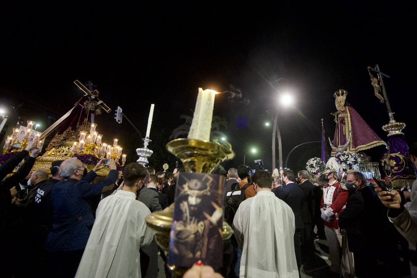 Fotos: Una procesión para la historia de Murcia el día en que la Morenica no pudo bajar del santuario