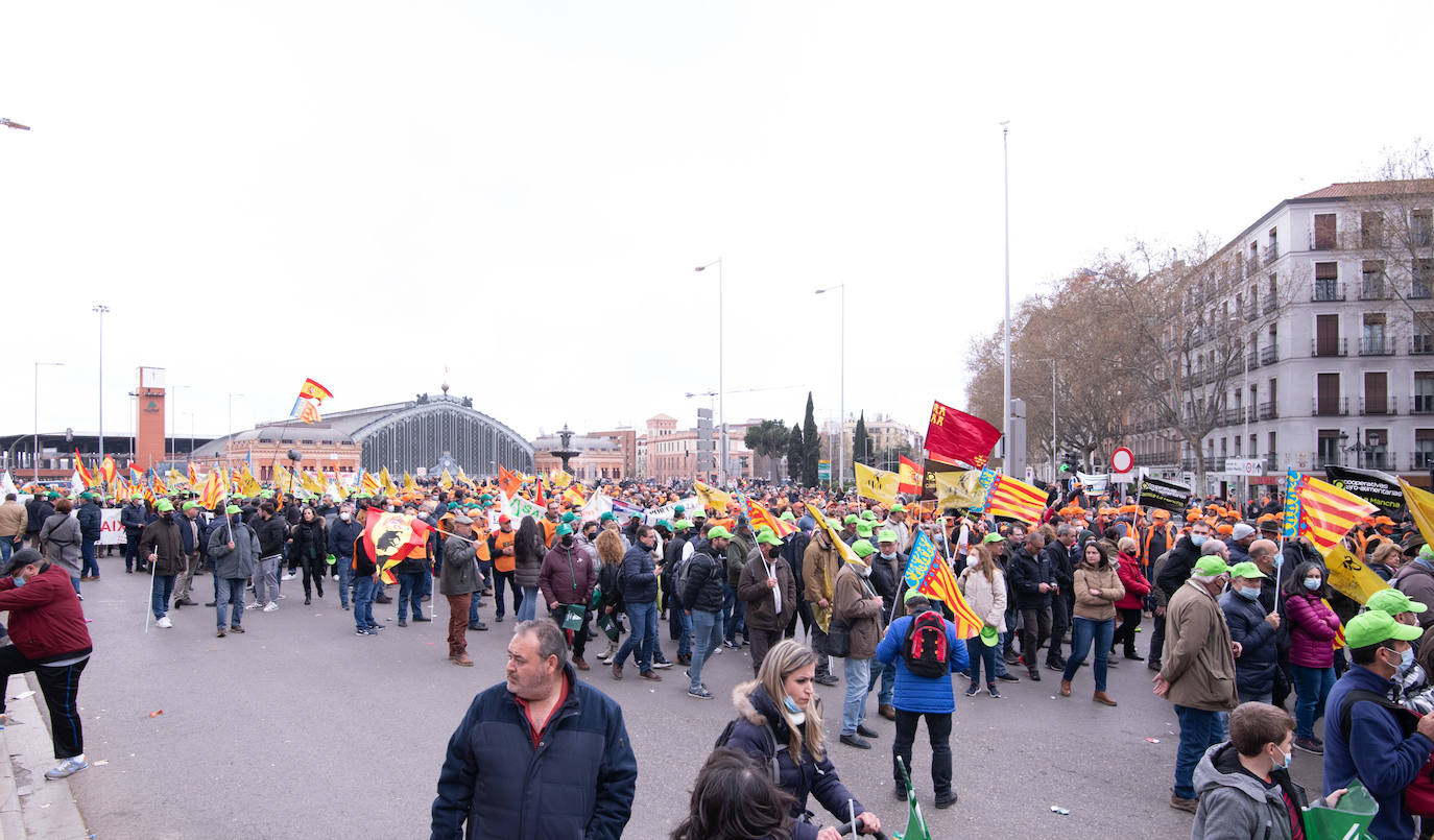 Fotos: Agricultores, ganaderos y cazadores murcianos participan en la manifestación de Madrid