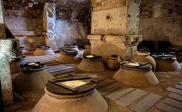 Interior del Museo del Vino de Bullas. 