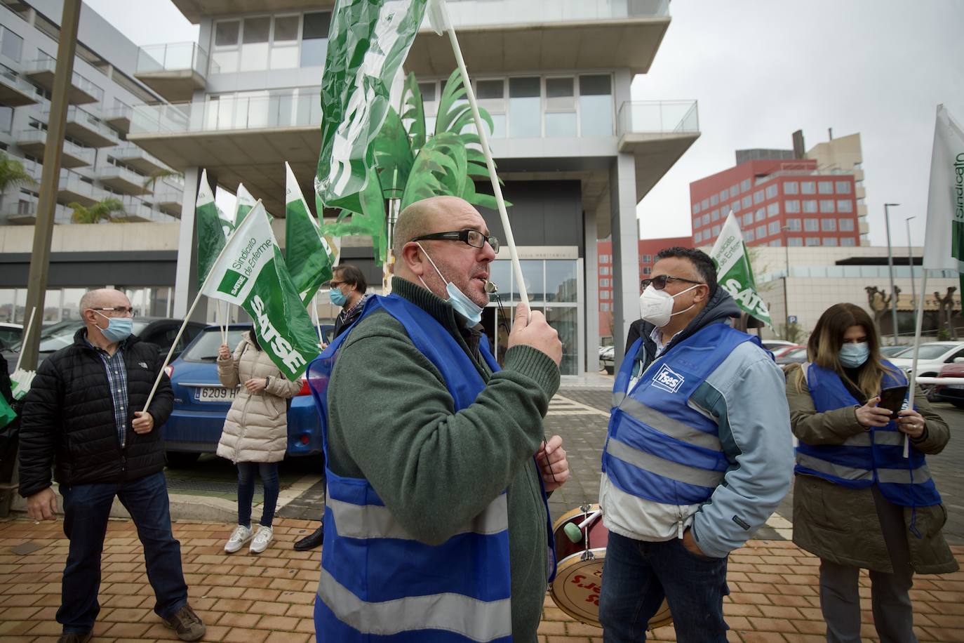 Fotos: Concentración de Satse contra los recortes en los refuerzos Covid