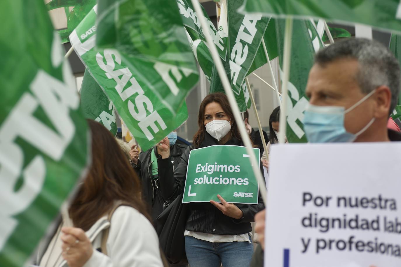 Fotos: Concentración de Satse contra los recortes en los refuerzos Covid