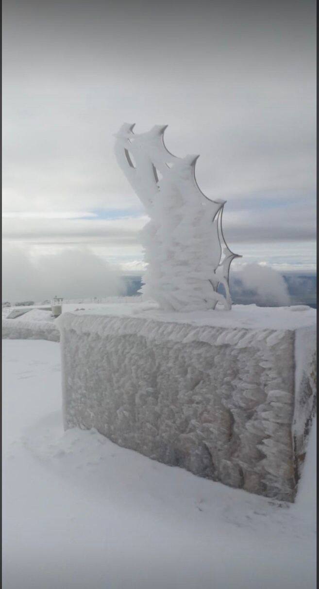 Fotos: Sierra Espuña amanece teñida de blanco tras dos días de nieve