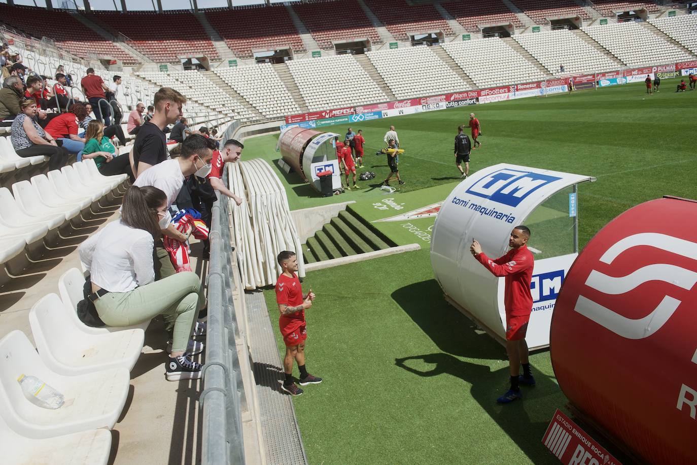 Fotos: El entrenamiento del Real Murcia antes del enfretamiento contra el Hércules, en imágenes