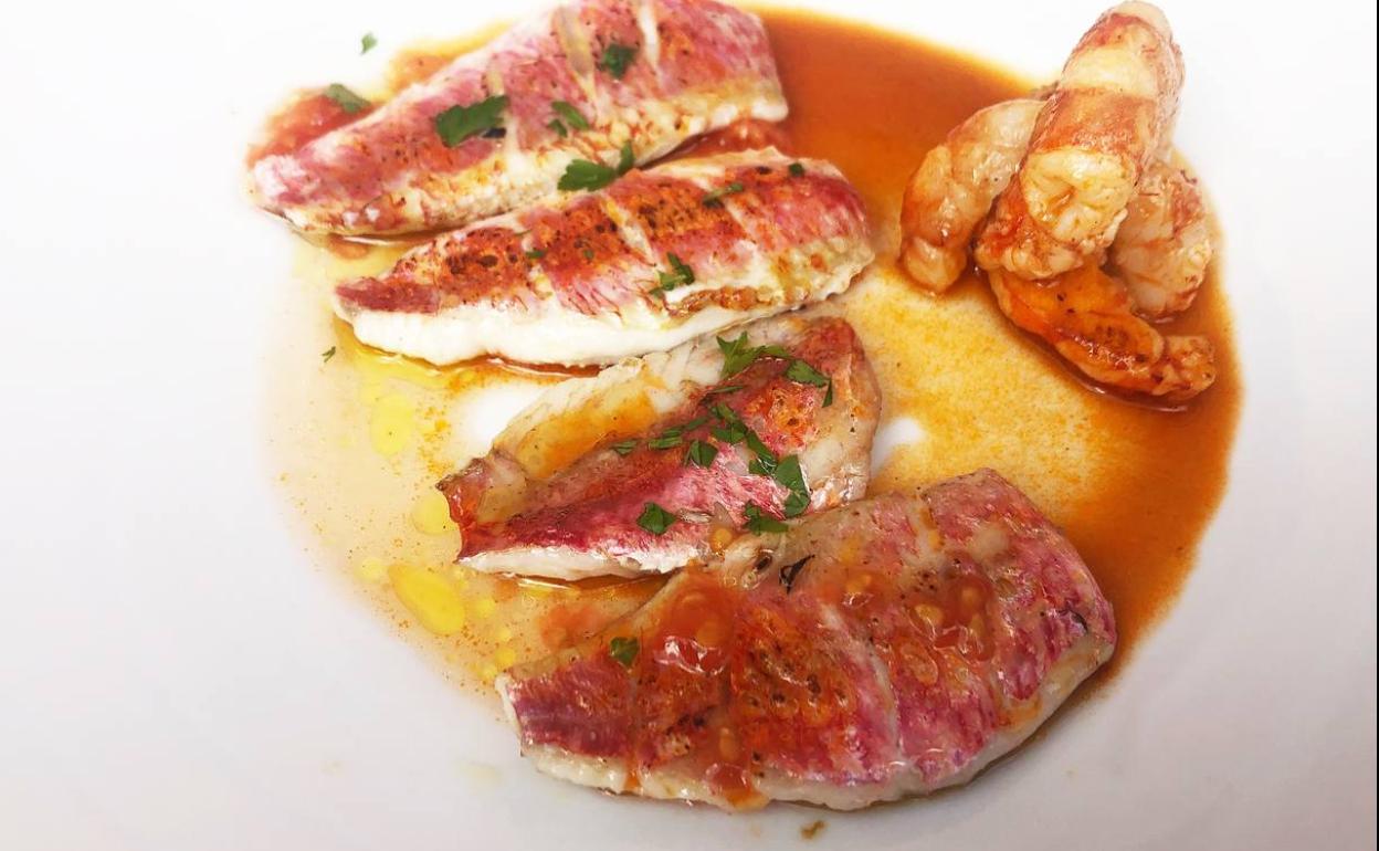 Salmonetes al soplete