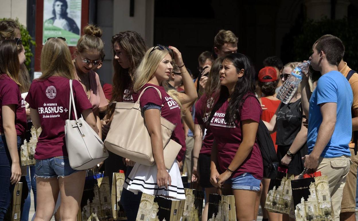 Erasmus en la UMU en una imagen de archivo. 