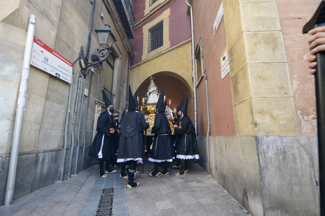 Fotos: La procesión del Rosario de Sábado Santo en Murcia, en imágenes