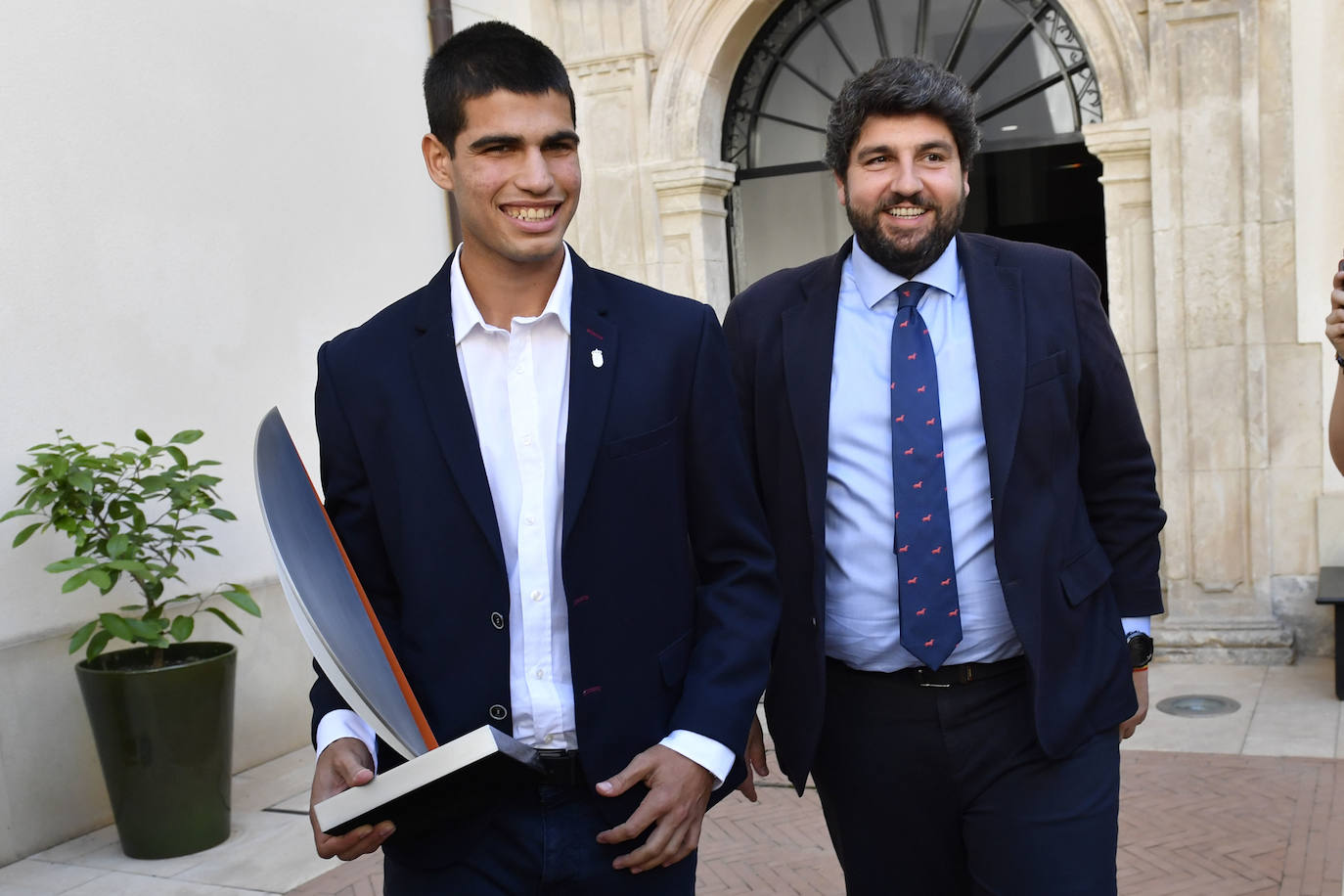 Fotos: Carlos Alcaraz en su encuentro con jóvenes tenistas de la Región de Murcia