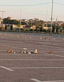Imagen secundaria 2 - Estado del recinto, durante la concentración y lleno de basura tras finalizar.