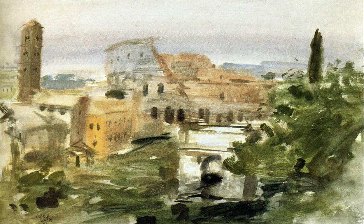 El Coliseo de Roma en una obra de Ramón Gaya.