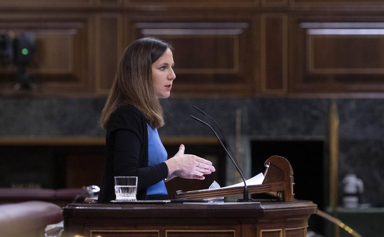 Ione Belarra ayer en el Congreso de los Diputados.