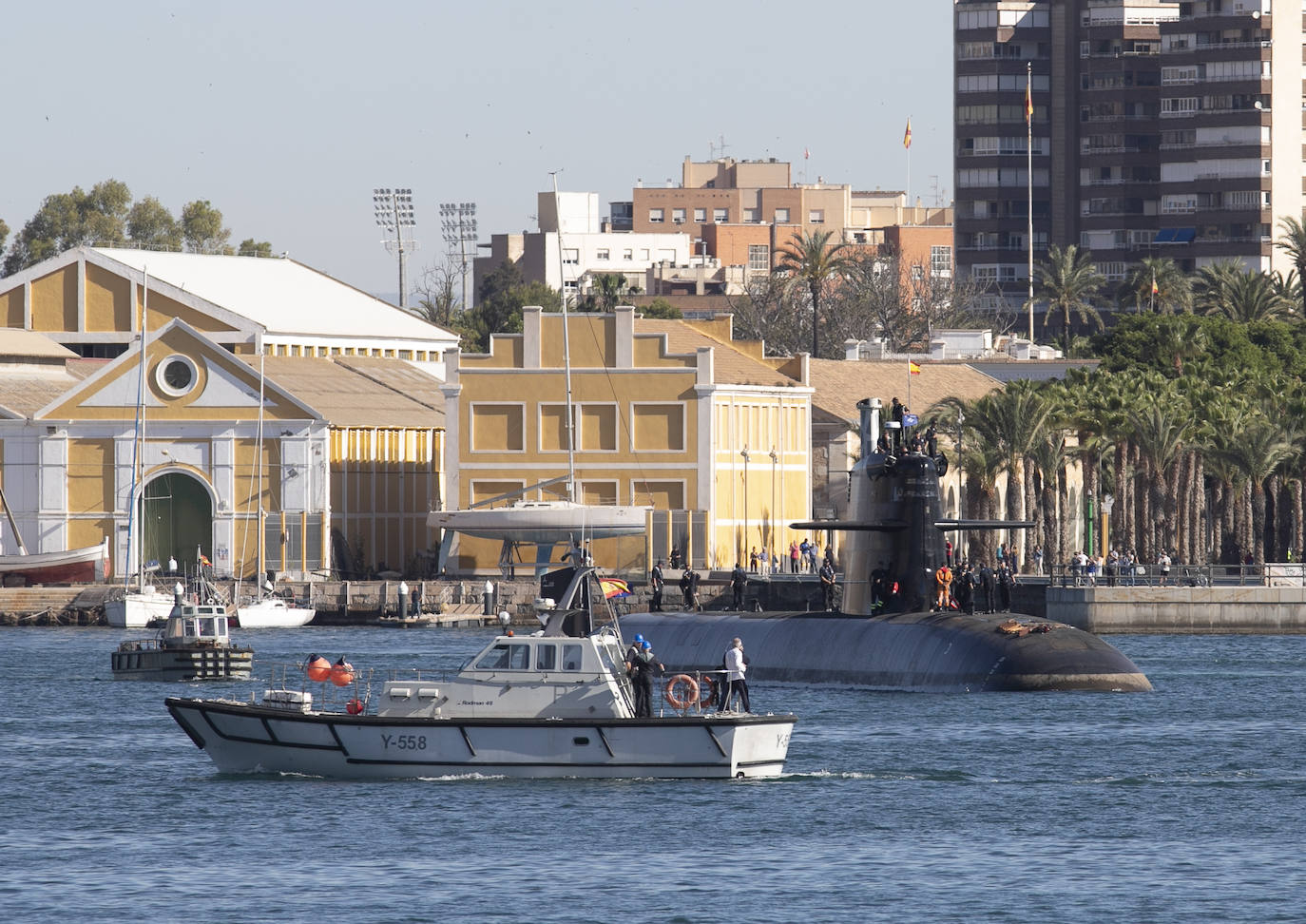 Fotos: El submarino S-81 &#039;Isaac Peral&#039; comienza las pruebas de mar frente a Escombreras