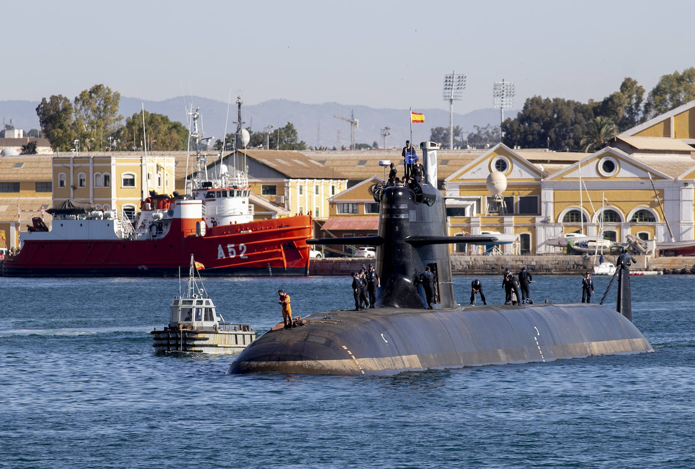 Fotos: El submarino S-81 &#039;Isaac Peral&#039; comienza las pruebas de mar frente a Escombreras
