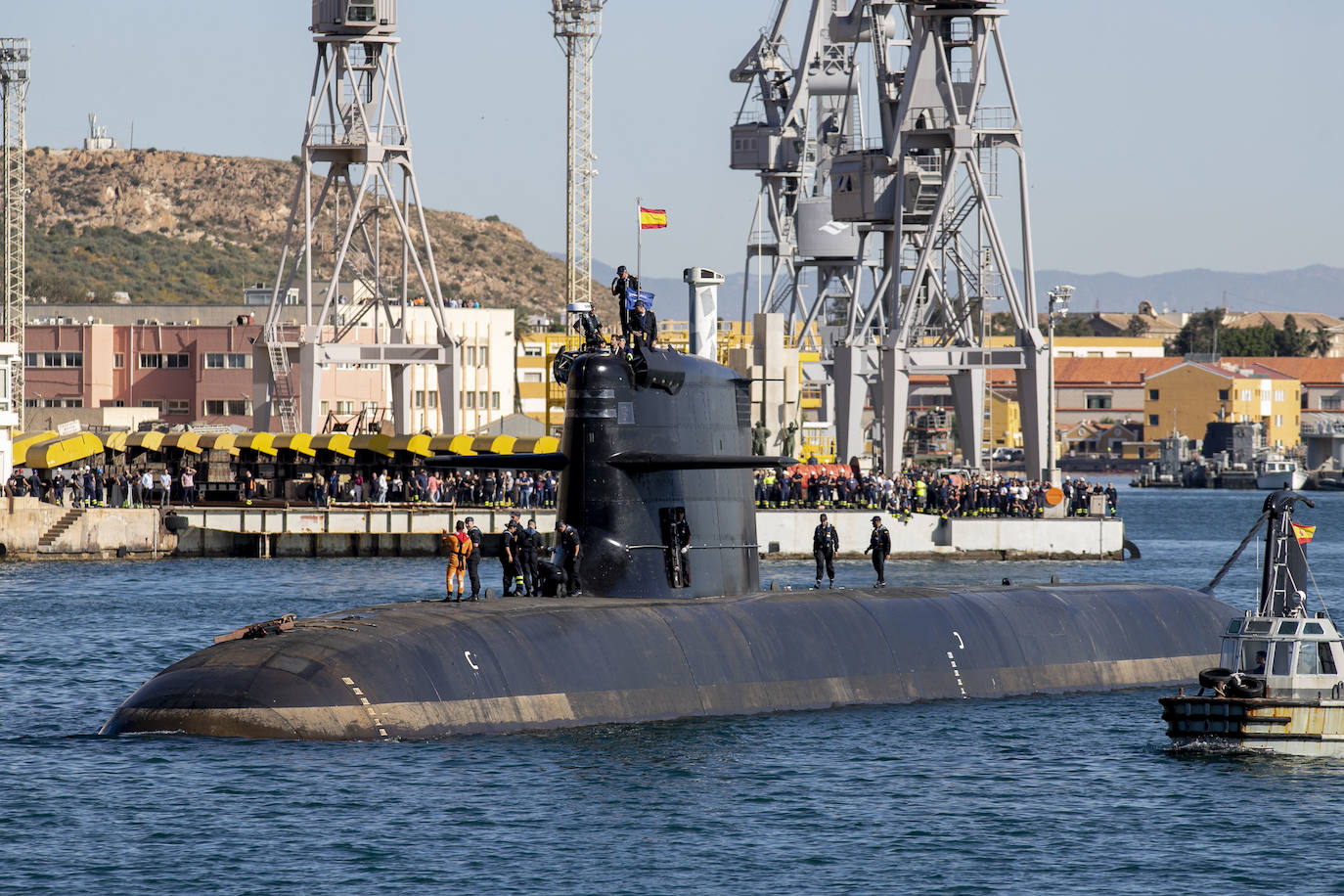 Fotos: El submarino S-81 &#039;Isaac Peral&#039; comienza las pruebas de mar frente a Escombreras