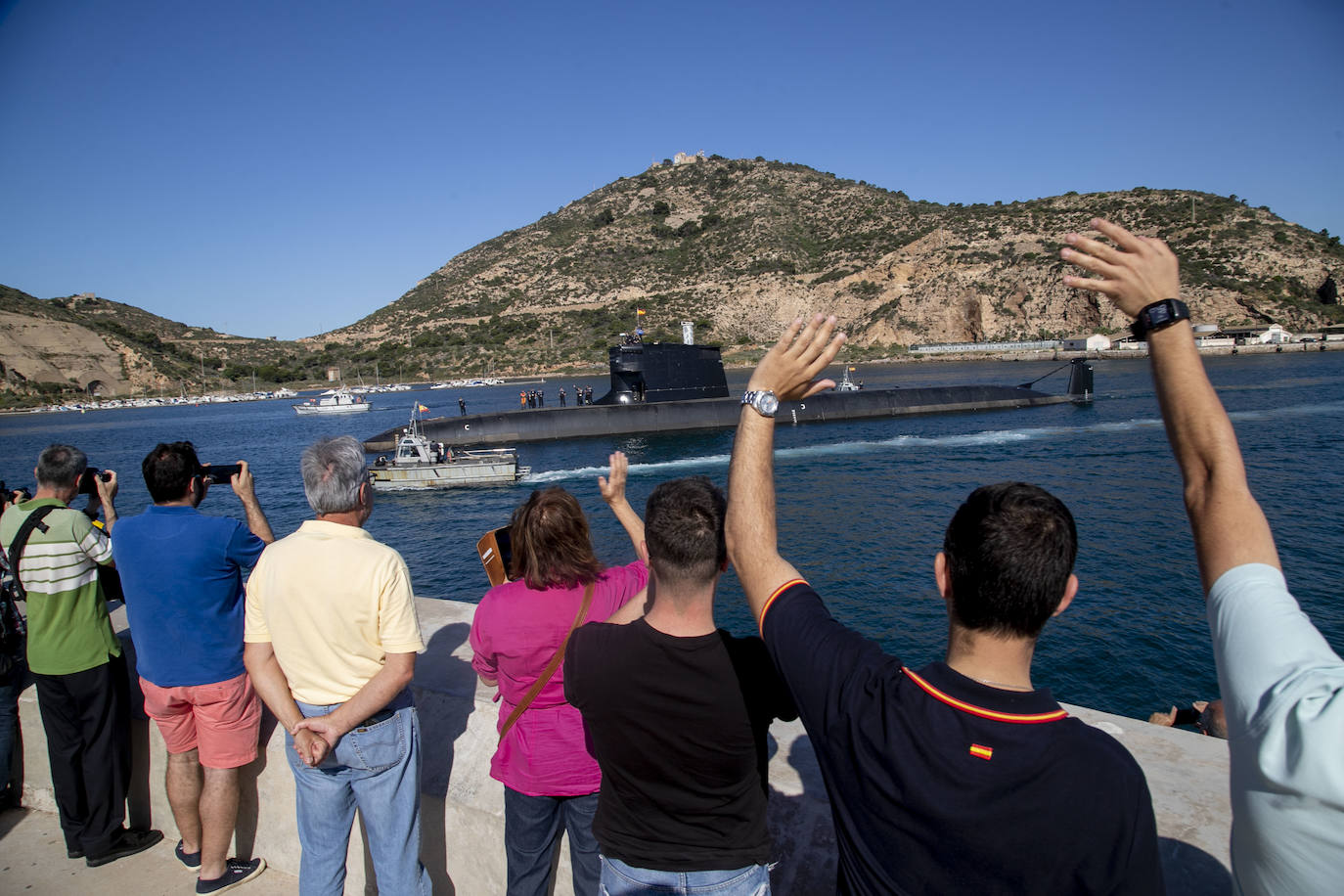 Fotos: El submarino S-81 &#039;Isaac Peral&#039; comienza las pruebas de mar frente a Escombreras