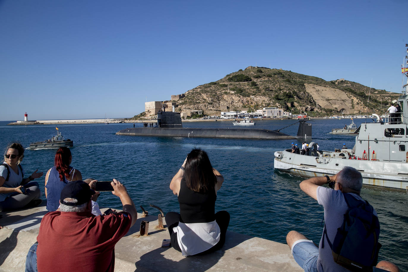 Fotos: El submarino S-81 &#039;Isaac Peral&#039; comienza las pruebas de mar frente a Escombreras
