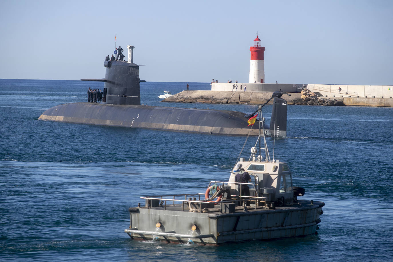 Fotos: El submarino S-81 &#039;Isaac Peral&#039; comienza las pruebas de mar frente a Escombreras