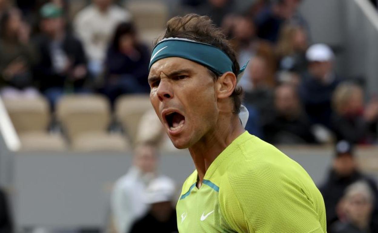 Rafa Nadal, durante su partido de octavos de final. 