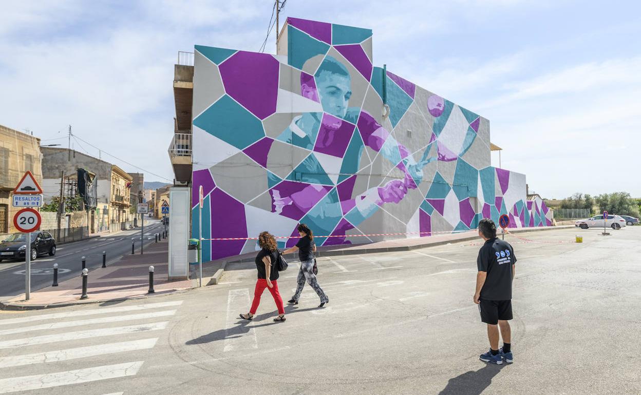 Mural de Carlos Alcaraz en El Palmar, Murcia