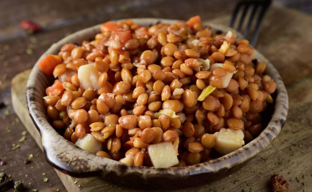 Ensalada de lentejas.