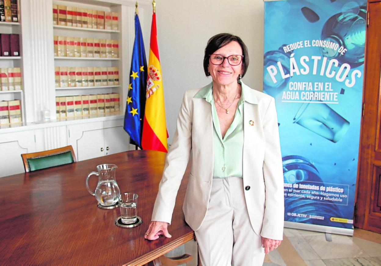 Francisca Baraza, en su despacho de la Mancomunidad. 