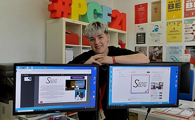 Esther Pina, en su centro de trabajo, en Murcia.