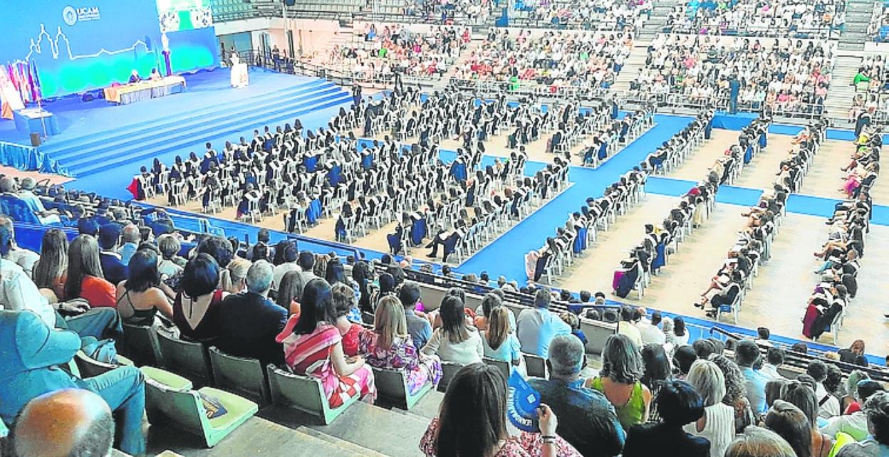 Graduación de los estudiantes de Enfermería de la UCAM, el sábado. 